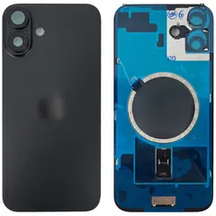 MR1_108061 Задня кришка (скло) для iphone 16 plus чорний (з рамкою) PRC