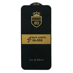 ЗАХИСНЕ СКЛО 6D ANTI-STATIC ДЛЯ IPHONE XR, 11, ЧОРНИЙ (ТЕХ. ПАК)