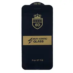 ЗАХИСНЕ СКЛО 6D ANTI-STATIC ДЛЯ IPHONE 7, 8, ЧОРНИЙ (ТЕХ. ПАК)