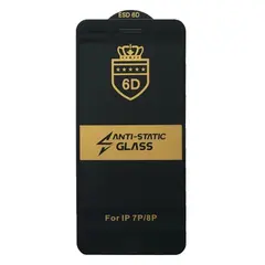 ЗАХИСНЕ СКЛО 6D ANTI-STATIC ДЛЯ IPHONE 7 PLUS, 8 PLUS, ЧОРНИЙ (ТЕХ. ПАК)