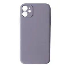 ЧОХОЛ SILICONE CASE FULL CAMERA COPY ДЛЯ IPHONE 12 (46) LAVANDER, СІРИЙ