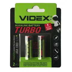 БАТАРЕЙКА VIDEX TURBO LR06 (AA) BLISTER 2 (2, 20, 360)