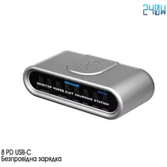 MR1_109733 Зарядний пристрій mechanic e-power max (8 pd type-c, бездротова заряджання) 240w MECHANIC