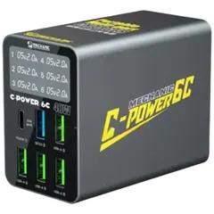 MR1_109738 Зарядний пристрій mechanic c-power 6c (3 usb-a, usb qc3.0, pd type-c) 40w MECHANIC