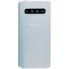 MR1_111629 Задня частина корпусу для samsung galaxy s10 sm-g973 білий (з склом камери) (prc) SAMSUNG