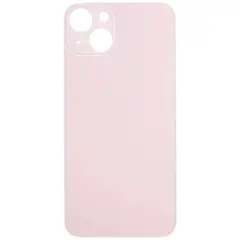 MR1_111881 Задня кришка (скло) для iphone 13 mini рожевий (великий виріз під камеру) PRC