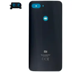 MR1_111992 Задня частина корпусу для xiaomi mi 8 lite midnight чорний (з склом камери) (prc) XIAOMI