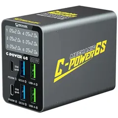 MR1_112059 Зарядний пристрій mechanic c-power 6s (2 usb-a, 2 usb-a qc3.0, 2 pd type-c) 50w MECHANIC