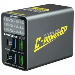 MR1_112064 Зарядний пристрій mechanic c-power 6p (2 usb-a, 2 usb-a qc3.0, 2 pd type-c) 90w MECHANIC