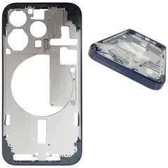 MR1_112241 Середня частина корпусу для iphone 15 pro синій titanium (ver. eu), (з sim лотком) PRC