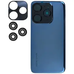 MR1_112998 Задня частина корпусу для tecno spark 10c meta синій (з склом камери) (prc) TECNO