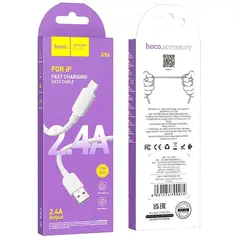 MR1_113242 Кабель usb lightning hoco x96 (1 m, 2.4a) білий HOCO