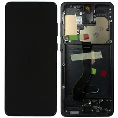 MR1_113814 Дисплей samsung galaxy s20 plus sm-g986b, f oled з frame чорний (repart) REPART