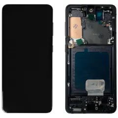 MR1_113831 Дисплей samsung galaxy s21 sm-g991u, f oled з frame чорний (repart) REPART