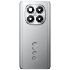 MR1_114419 Задня частина корпусу для xiaomi poco x7 сріблястий (з склом камери) (prc) XIAOMI