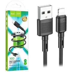 MR1_114531 Кабель usb lightning hoco x83 (1 m, 2.4a) чорний HOCO