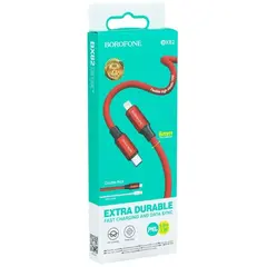 MR1_114810 Кабель type-c -lightning borofone bx82 (1 m, 3a) червоний BOROFONE