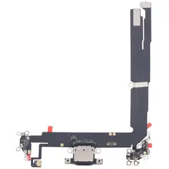 MR1_124114 Шлейф заряджання для iphone 16 plus чорний PRC