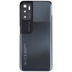 MR1_124261 Задня частина корпусу для xiaomi poco m3 pro 5g чорний (з склом камери) (prc) XIAOMI