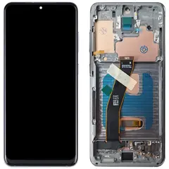 MR1_126018 Дисплей samsung galaxy s20 5g sm-g981u, f oled з frame чорний (repart) REPART