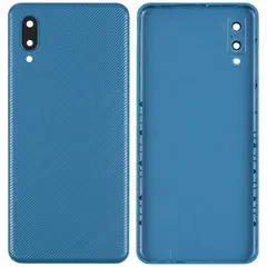 MR1_127402 Задня частина корпусу для samsung galaxy a02 sm-a022 синій (з склом камери) PRC