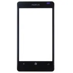 MR1_48190 Скло дисплея для переклеювання nokia lumia 800 чорний (для переклеювання, rm-801) PRC