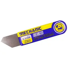 MR1_81500 Лопатка, медіатор mechanic x20 ultra-thin 0.1 mm (металевий) MECHANIC