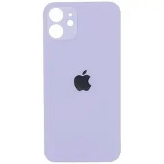 MR1_81956 Задня кришка (скло) для iphone 12 пурпуровий (великий виріз під камеру), op PRC