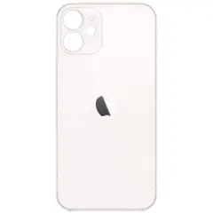MR1_82299 Задня кришка (скло) для iphone 12 білий (великий виріз під камеру), op PRC