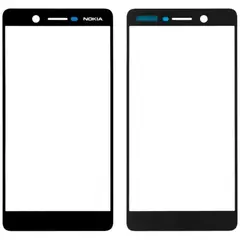MR1_83328 Скло дисплея для переклеювання nokia 7 plus чорний PRC