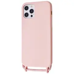 MR1_83743 Чохол lanyard case для iphone 12 mini зі шнурком рожевий sand PRC