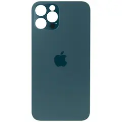 MR1_83893 Задня кришка (скло) для iphone 12 pro синій (великий виріз під камеру), op PRC