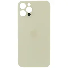MR1_83894 Задня кришка (скло) для iphone 12 pro золотистий (великий виріз під камеру), op PRC