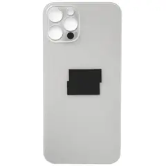 MR1_83905 Задня кришка (скло) для iphone 12 pro сріблястий (великий виріз під камеру), op PRC