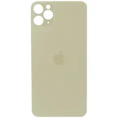 MR1_84864 Задня кришка (скло) для iphone 11 pro max золотистий (великий виріз під камеру), op PRC