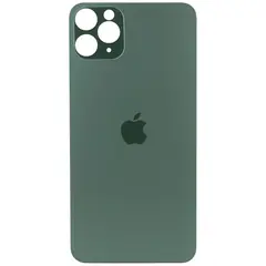 MR1_84865 Задня кришка (скло) для iphone 11 pro max зелений (великий виріз під камеру), op PRC