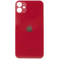 MR1_84886 Задня кришка (скло) для iphone 11 червоний (великий виріз під камеру), op PRC