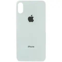 MR1_84904 Задня кришка (скло) для iphone xs сріблястий (великий виріз під камеру) PRC