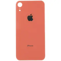 MR1_84907 Задня кришка (скло) для iphone xr coral (великий виріз під камеру) PRC