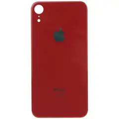 MR1_84908 Задня кришка (скло) для iphone xr червоний (великий виріз під камеру) PRC