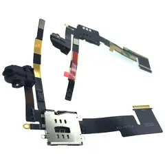 MR1_88451 Шлейф ipad 2 з роз’ємом гарнітури та тримач sim карти дляем (a1395, a1396, a1397) PRC