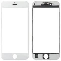 MR1_91282 Скло дисплея для переклеювання iphone 6 plus білий у зборі з frame PRC