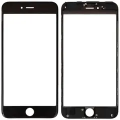 MR1_91286 Скло дисплея для переклеювання iphone 6s plus чорний у зборі з frame PRC