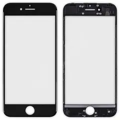 MR1_91288 Скло дисплея для переклеювання iphone 7 (4.7) чорний у зборі з frame PRC