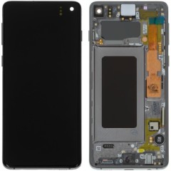 MR1_82159 Дисплей телефона для samsung galaxy s10 sm-g973, сервісний оригінал, з рамкою, чорний SAMSUNG