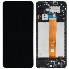 MR1_96036 Дисплей samsung galaxy a12s, a12 nacho sm-a127 (prc), сервісний оригінал з frame чорний SAMSUNG