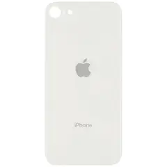 MR1_97616 Задня кришка (скло) для iphone se (2020), (4.7) сріблястий (великий виріз під камеру) PRC