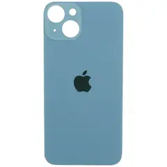 MR1_98244 Задня кришка (скло) для iphone 14 синій (великий виріз під камеру) PRC