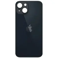 MR1_98245 Задня кришка (скло) для iphone 14 чорний (великий виріз під камеру) PRC