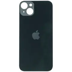 MR1_98247 Задня кришка (скло) для iphone 14 plus чорний (великий виріз під камеру) PRC